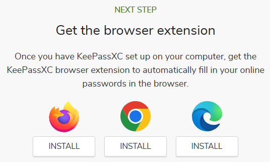 Panduan instalasi ekstensi browser KeePassXC